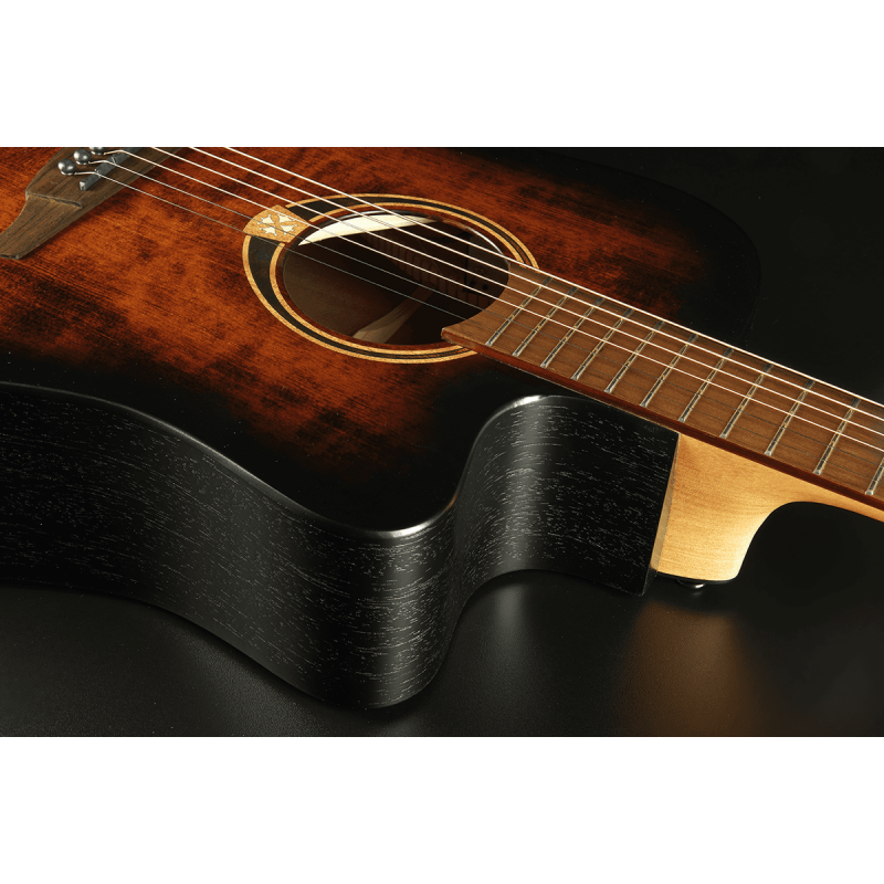 Dreadnought Cutaway Acoustic-Electric Black & Brown