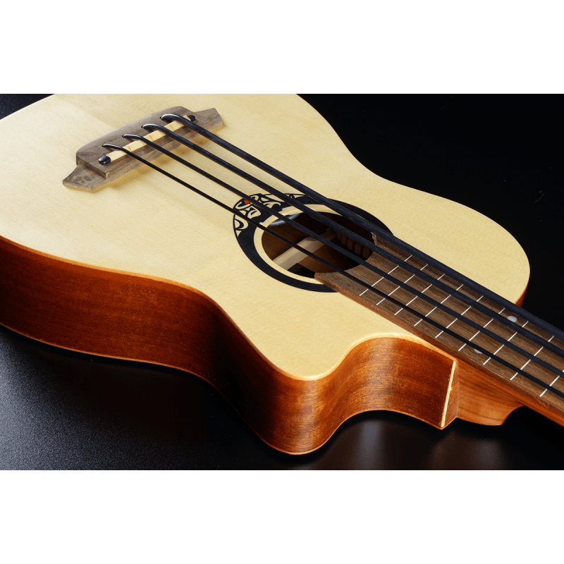 Bass Ukulele Fretless Cutaway Elektroakustisch