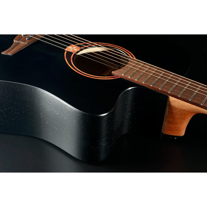 Dreadnought Cutaway Elektroakustisch Black Shadow