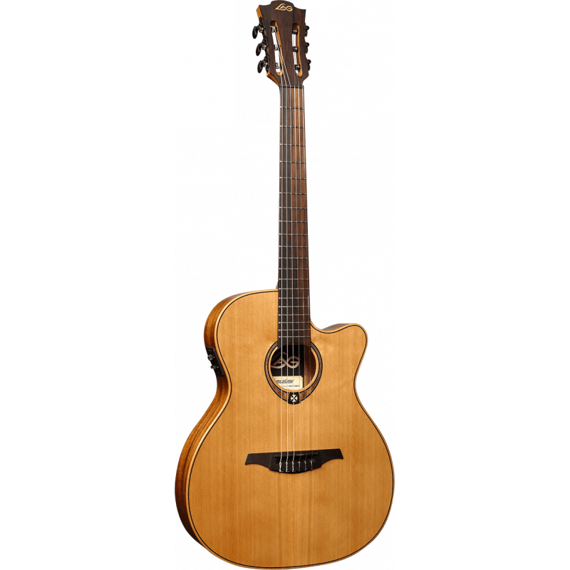 Folk Nylon Slim Cutaway Acoustic-Electric Natural