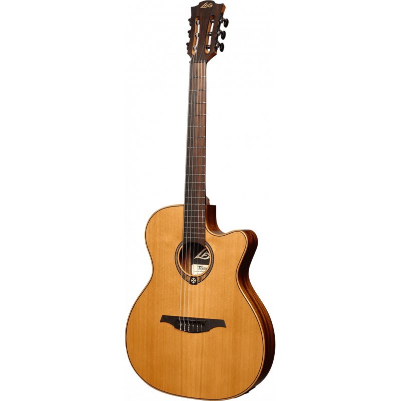 Folk Nylon Slim Cutaway Acoustic-Electric Natural