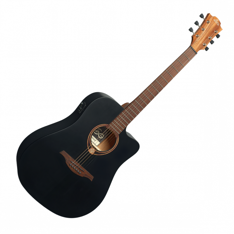 Dreadnought Black Cutaway Acoustic-Electric