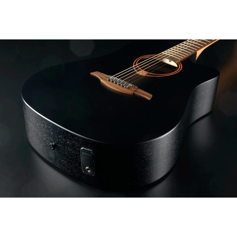 Dreadnought Black Cutaway Acoustic-Electric