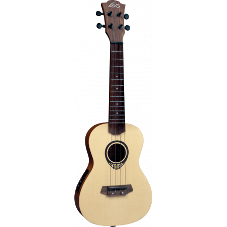 Concert Slim Ukulele Tiki Uku Arched Back Électric-Acoustic